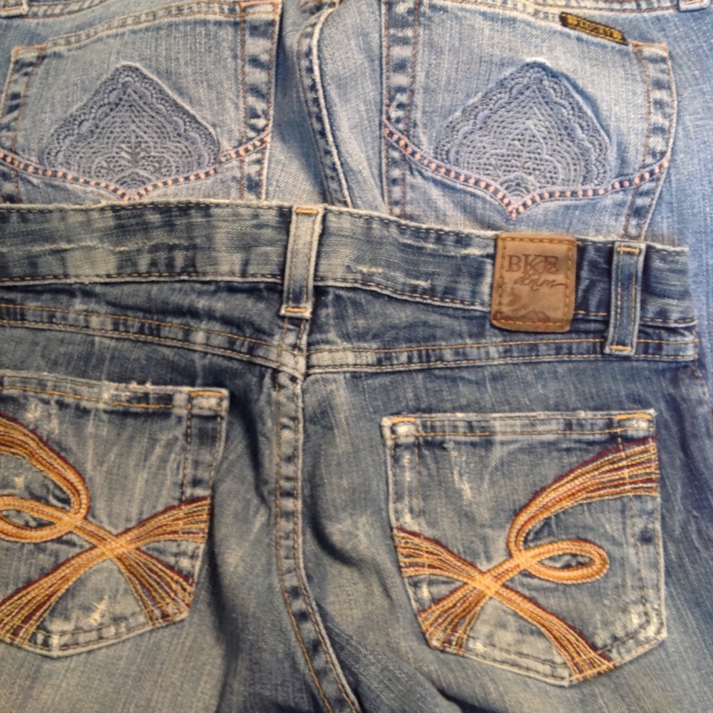 Lucky brand and bke jeans